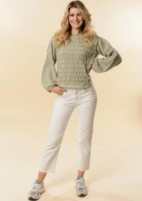 1828 Trui met Gerimpelde Banen