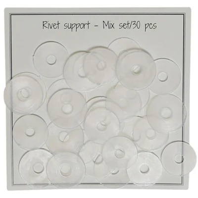 Go Handmade Klinknagelsteun Achterschijf Gemengd 15 mm + 18 mm, 30 stuks