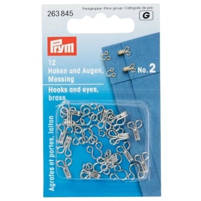 Prym Zilverkleurige Metalen Haken, 12 st.