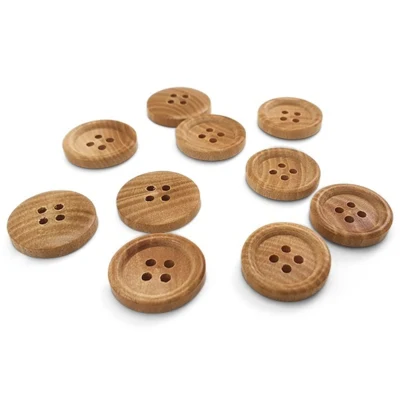 HobbyArts Houten Knoop, 20 mm, 10 stuks
