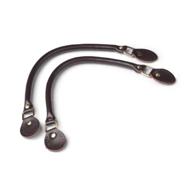 HobbyArts lederen handvat met gespen, bruin, 2 stuks, 40 cm