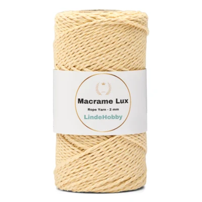 LindeHobby Macrame Lux, Katoenen koord, 2 mm