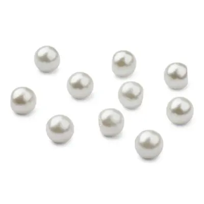 HobbyArts Parelknoopjes, Wit, 12 mm, 10 stuks