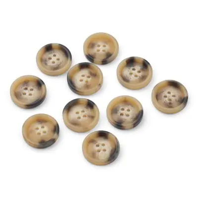 HobbyArts Beige/Zwarte Knopen, 23 mm, 10 st.