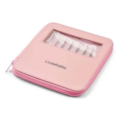 LindeHobby Haaknaaldenset, Roze, 9 maten