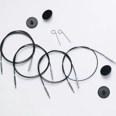 KnitPro Staaldraad Swivel Zilver (40-150 cm)