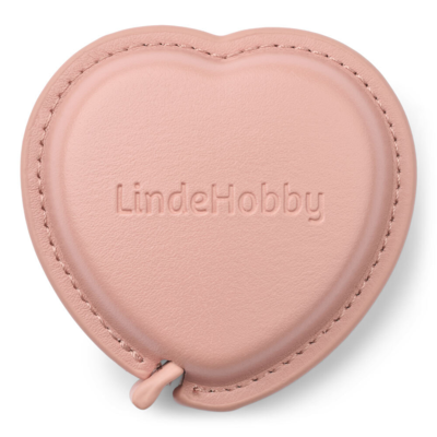LindeHobby Intrekbaar Meetlint, PU-leer, Hart, 150 cm