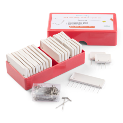 LindeHobby Brei-Blocking Kammen met 100 T-Pinnen, Wit