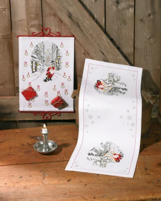 Borduurpakket Kerstman in de Stad B5125/32 32 x 44 cm